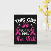 Dit meisje moet de bell Chemo Afstudeerder Breast  Kaart (Gele Bloem)