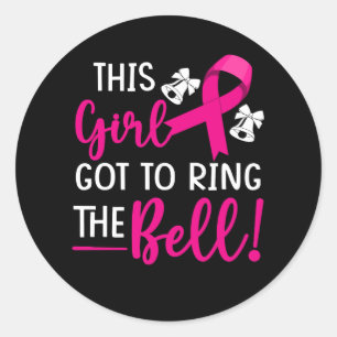 Dit meisje moet de Bell Chemo Afstudeerder Breast  Ronde Sticker