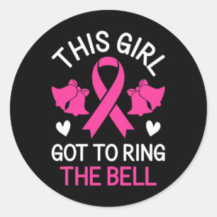 Dit meisje moet de Bell Chemo Afstudeerder Breast  Ronde Sticker