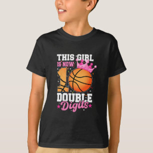 Dit meisje nu 10 dubbele cijfers Sketll 10 jaar ve T-shirt