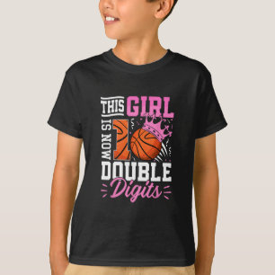 Dit meisje nu 10 dubbele cijfers Sketll 10 jaar ve T-shirt