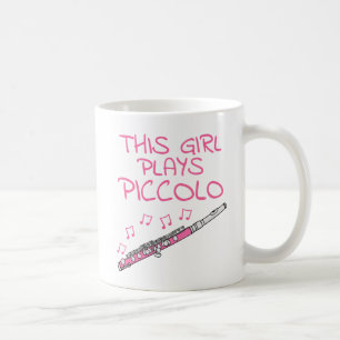 Dit meisje speelt Piccolo, Vrouw Woodwind Musician Koffiemok