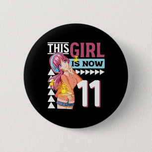 Dit meisje van Anime is nu 11 jaar oud Anime 11th Ronde Button 5,7 Cm