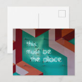 "DIT MOET DE PLAATS ZIJN" LICHTE ZIJDE BRIEFKAART (Voorkant / Achterkant)