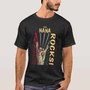 Dit Nana Rocks Retro Concert 70S 80S Funn T-shirt
