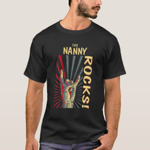 Dit nanny Rocks  Retro Concert 70S 80S Fun T-shirt
