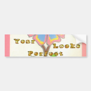 Dit nieuwe jaar ziet er perfect uit Floral Text Ar Bumpersticker