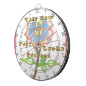 Dit nieuwe jaar ziet er perfect uit Floral Text Ar Dartbord (Voorkant Rechts)