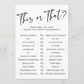 Dit of dat wie weet het Vrijgezellenfeest spel Kaart (Voorkant)