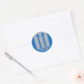 Dit onderliggend teken ronde sticker (Envelop)