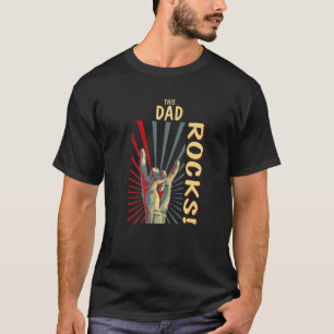 Dit pap Rocks  Retro Concert 70S 80S Funny T-shirt