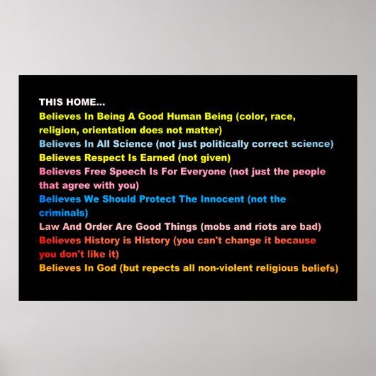 Dit Parlement gelooft Poster (Voorkant)