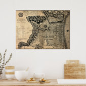 Dit Plan van de Stad Philadelphia - 1797 Poster (Keuken)