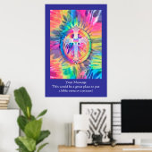 Dit Poster aanpassen - Tye Dye Cross (Thuiskantoor)
