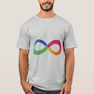 Dit regenboogoneindige shirt symboliseert wat het 