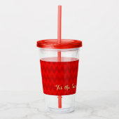 Dit seizoen is Jolly Kerstmis Red Modern Acryl Drinkbeker (Voorkant)