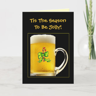 Dit seizoen wordt Jolly Funny Beer Mok Christmas Feestdagen Kaart