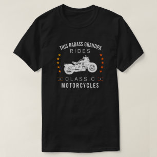 Dit slechte opa werkt op klassieke motorfietsen. t-shirt