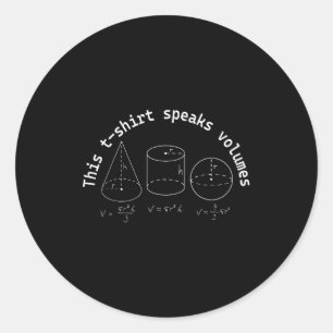 Dit spreekt boekdelen toe Funny Maths Science Geek Ronde Sticker