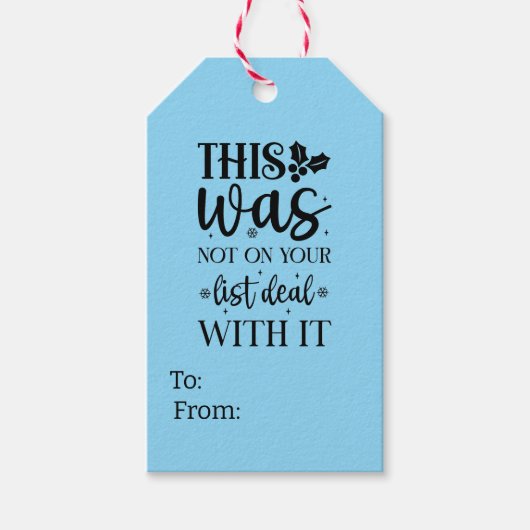 Dit stond niet op je lijst cadeaulabel (Voorkant)