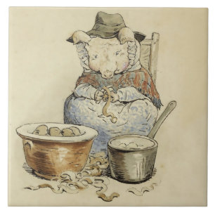 Dit varken had er geen van Beatrix Potter Tegeltje