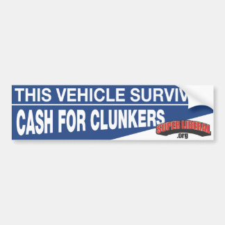 Dit voertuig heeft een overlevende KASS voor KLUNK Bumpersticker