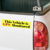 Dit voertuig is GPS-sticker Bumpersticker (Op Truck)