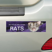 Dit voertuig kan ratten bevatten bumpersticker (Op auto)