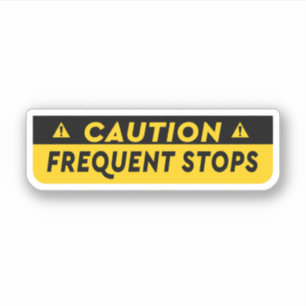 Dit voertuig maakt een Sticker die vaak stopt