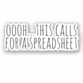 dit vraagt om een spreadsheet sticker (Voorkant)