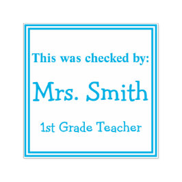 Dit werd gecontroleerd door Teacher Stamp Zelfinktende Stempel