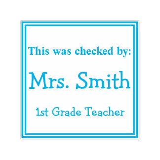 Dit werd gecontroleerd door Teacher Stamp Zelfinktende Stempel