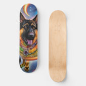 Dit wereldtrippy German Shepherd Skateboard (Voorkant)