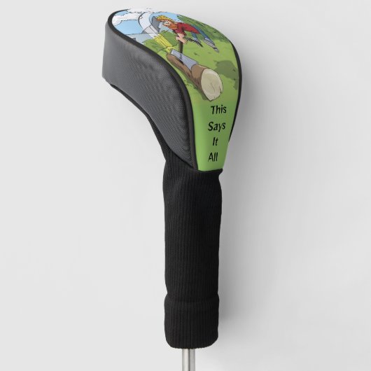 Dit zegt het allemaal Golf Head Hoesje Golfheadcover (Schuin)