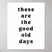 Dit zijn de goede oude dagen poster (Voorkant)