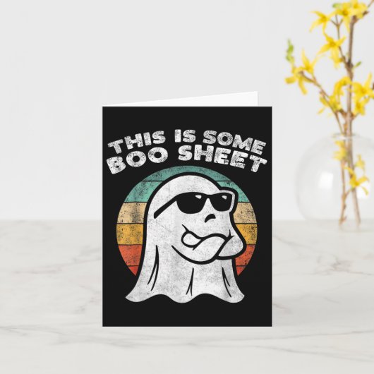 Dit zijn enkele Boo Sheet Ghost Sungles Halloween Kaart (Gele Bloem)