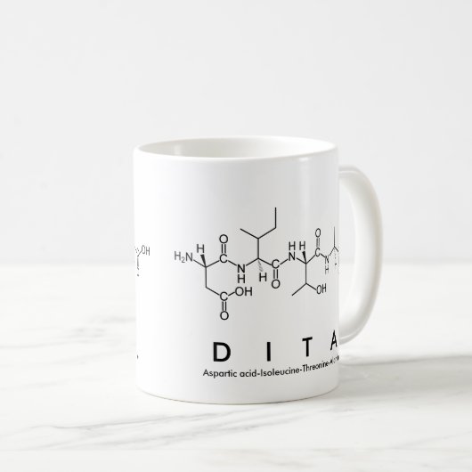 Dita peptide nom mug (Devant droit)