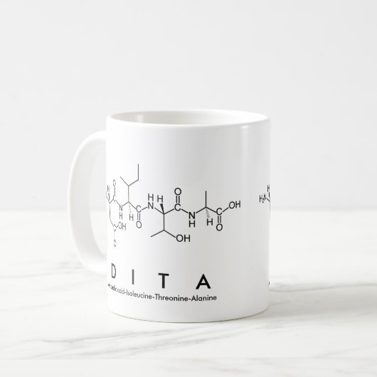 Dita peptide nom mug (Devant gauche)
