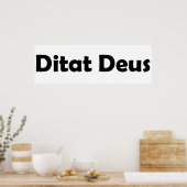 Ditat deus poster (Keuken)