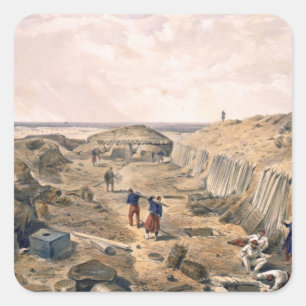 Ditch of the Bastion du Mat, bord uit 'The Seat' Vierkante Sticker