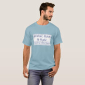 Ditcher, Quick & Hyde - blauw op wit T-shirt (Voorkant volledig)