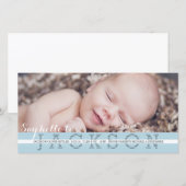 Dites Bonjour Baby Boy Photo Faire-part de naissan (Devant / Derrière)