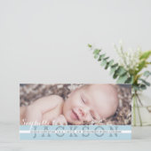 Dites Bonjour Baby Boy Photo Faire-part de naissan (Debout devant)