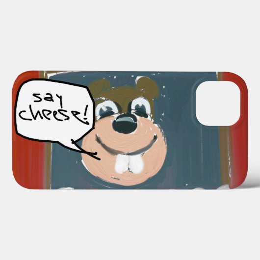 Dites Fromage avec Coque iphone d'écureuil drôle (Verso (horizontal))