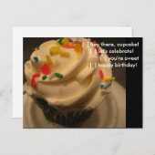 Dites-le avec une carte postale Cupcake (Devant / Derrière)