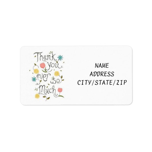 DITES *MERCI* AVEC CES ÉTIQUETTES DE ADRESSE INCON (Devant)