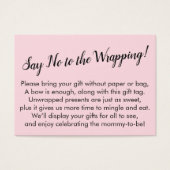 Dites non à l'emballage Baby shower carte cadeau r (Devant)