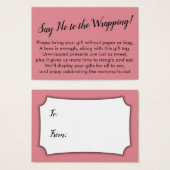 Dites non à l'emballage Baby shower carte fraise (Devant & derrière)