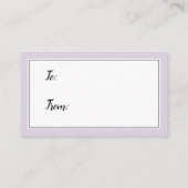 Dites non à l'emballage Baby shower Lavender carte (Dos)