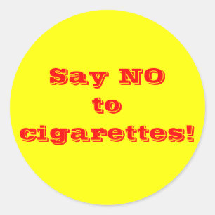 Dites non aux cigarettes - autocollant
